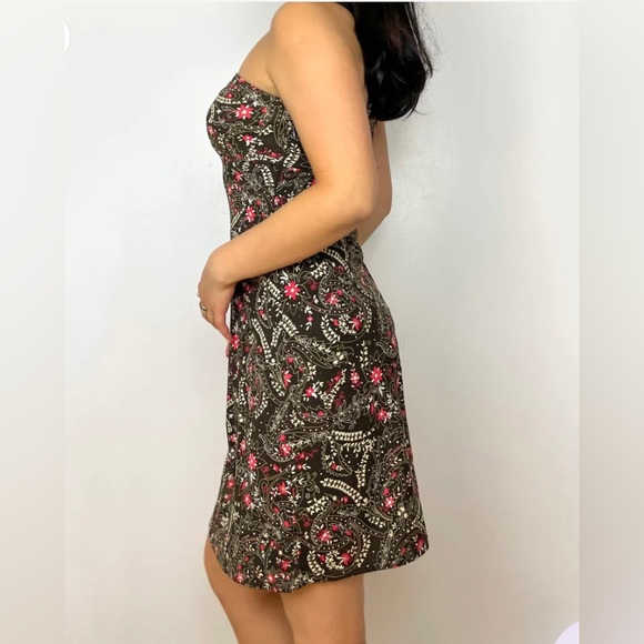 LOFT BY ANN TAYLOR HALTER DRESS FLORAL KEYHOLE IN SIZE 12 - Picture 2 of 10